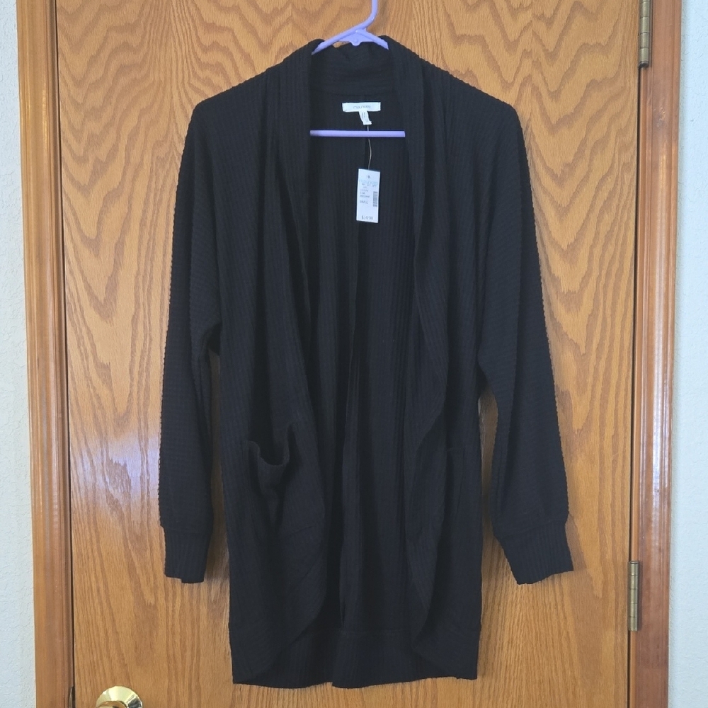 Maurices Black Ribbed Cardigan